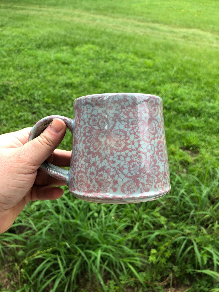 Barbie Inspired Light Teal with Pink Lace