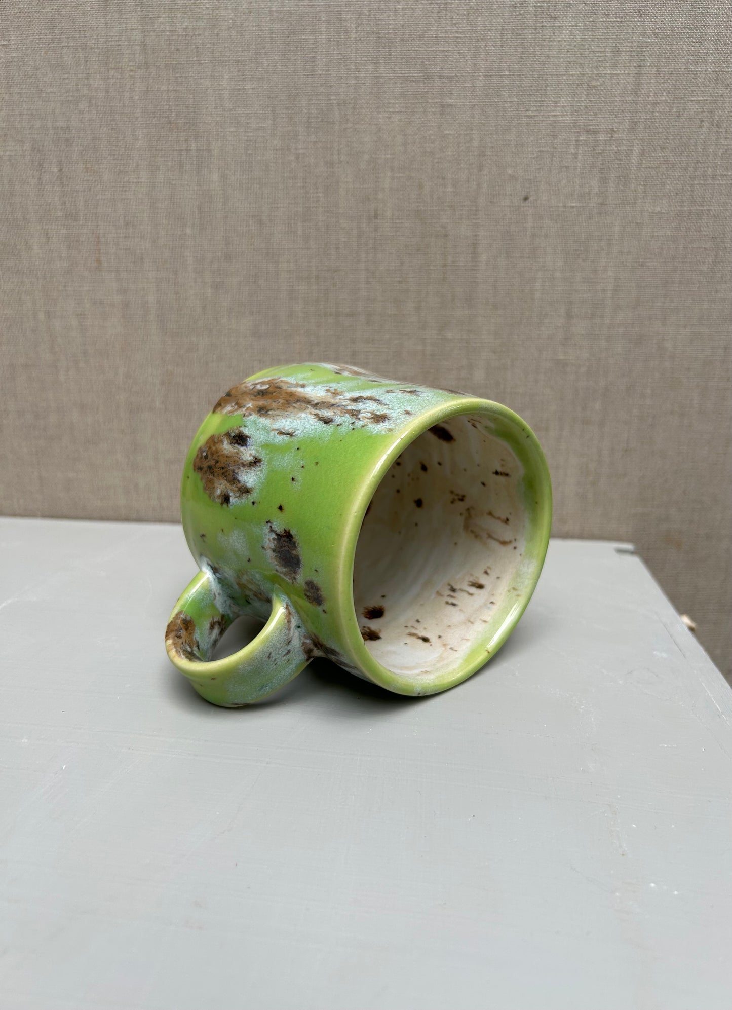 Wasabi Green and River Birch Mug