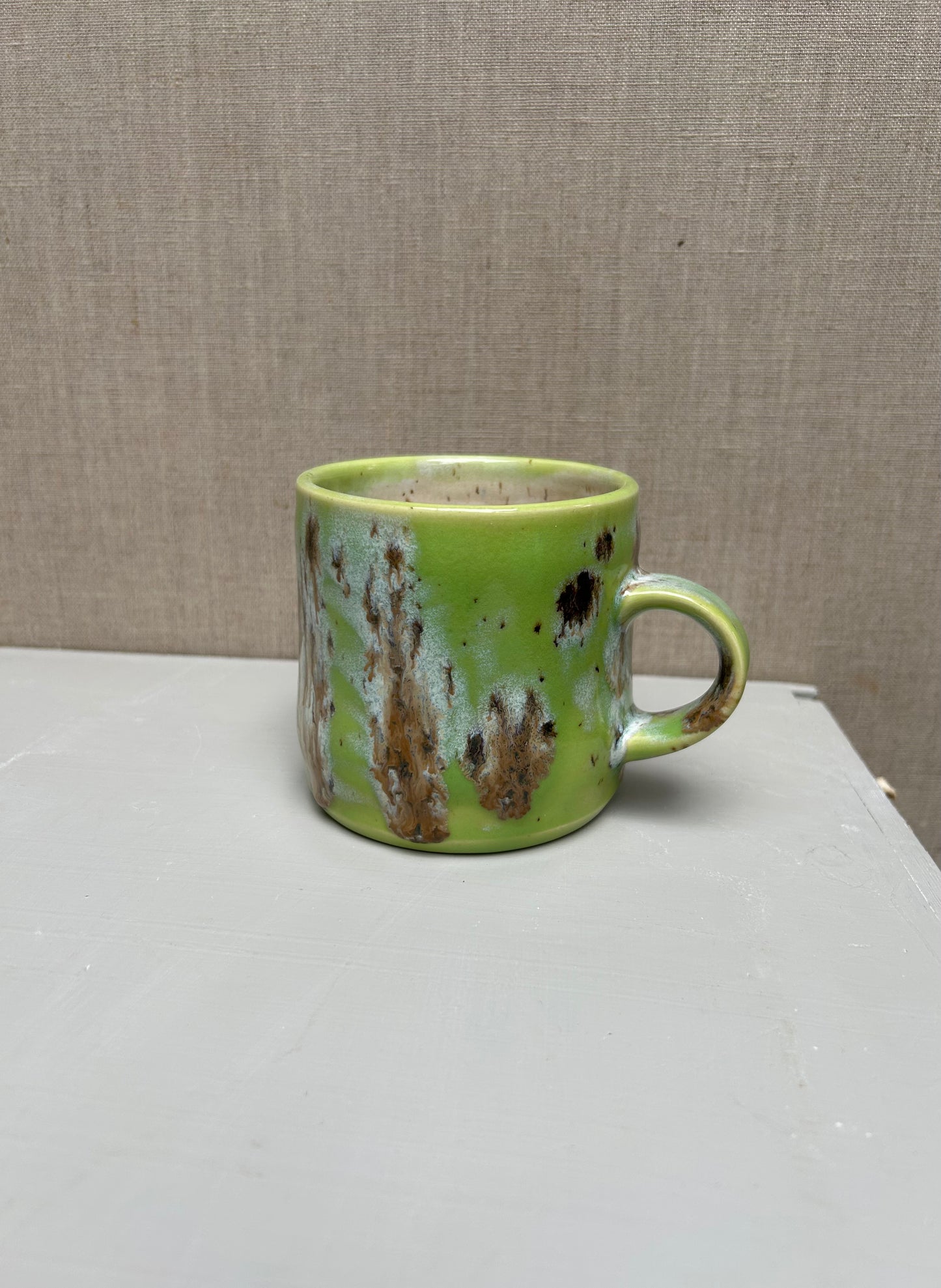 Wasabi Green and River Birch Mug