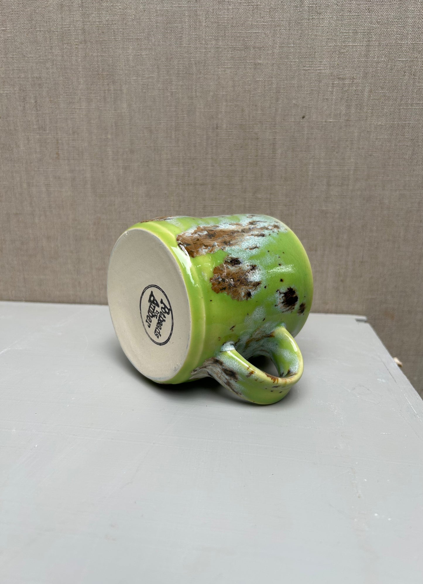 Wasabi Green and River Birch Mug