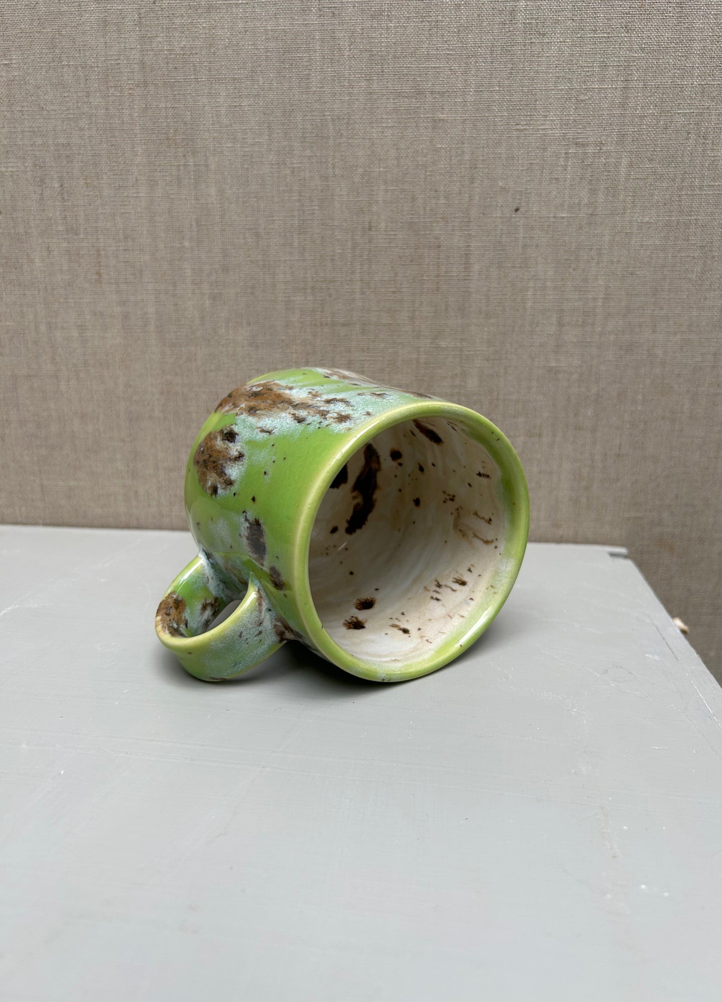 Wasabi Green and River Birch Mug