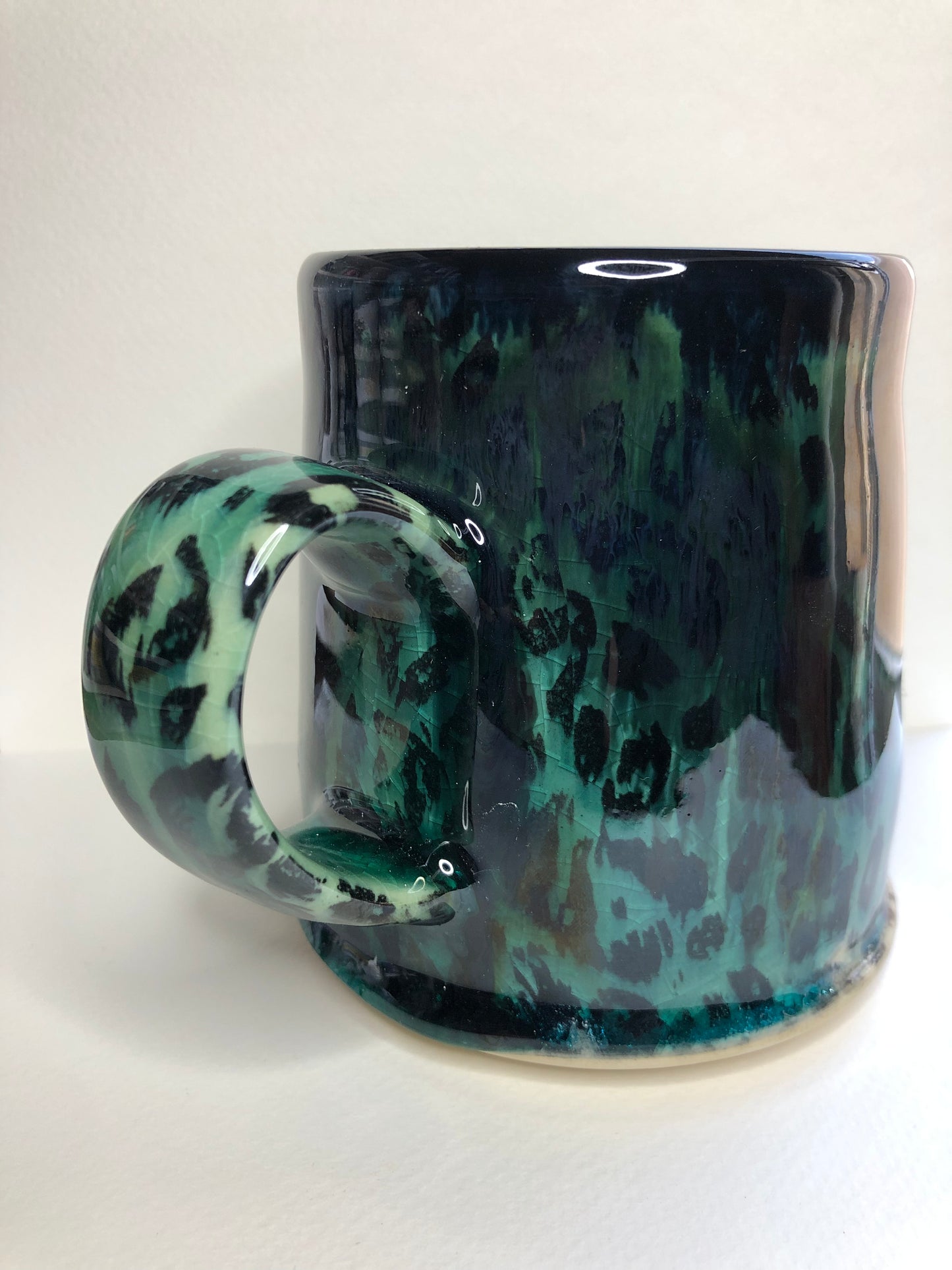 Malachite Leopard Print Mug