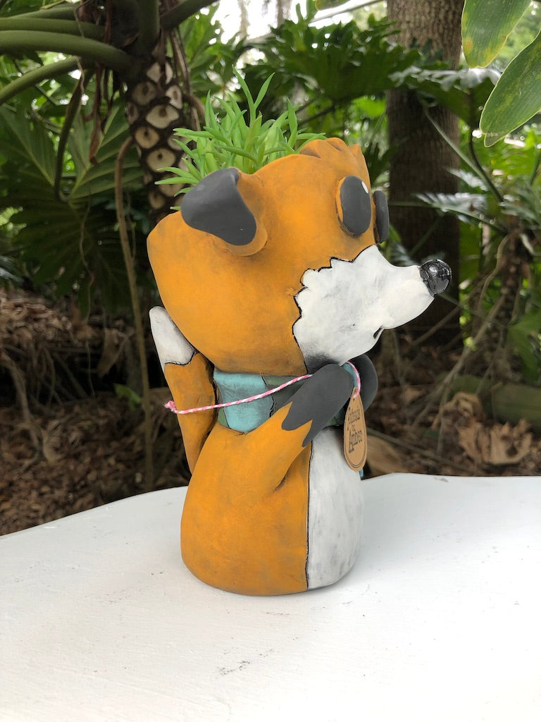Finnegan Fox Ceramic Planter