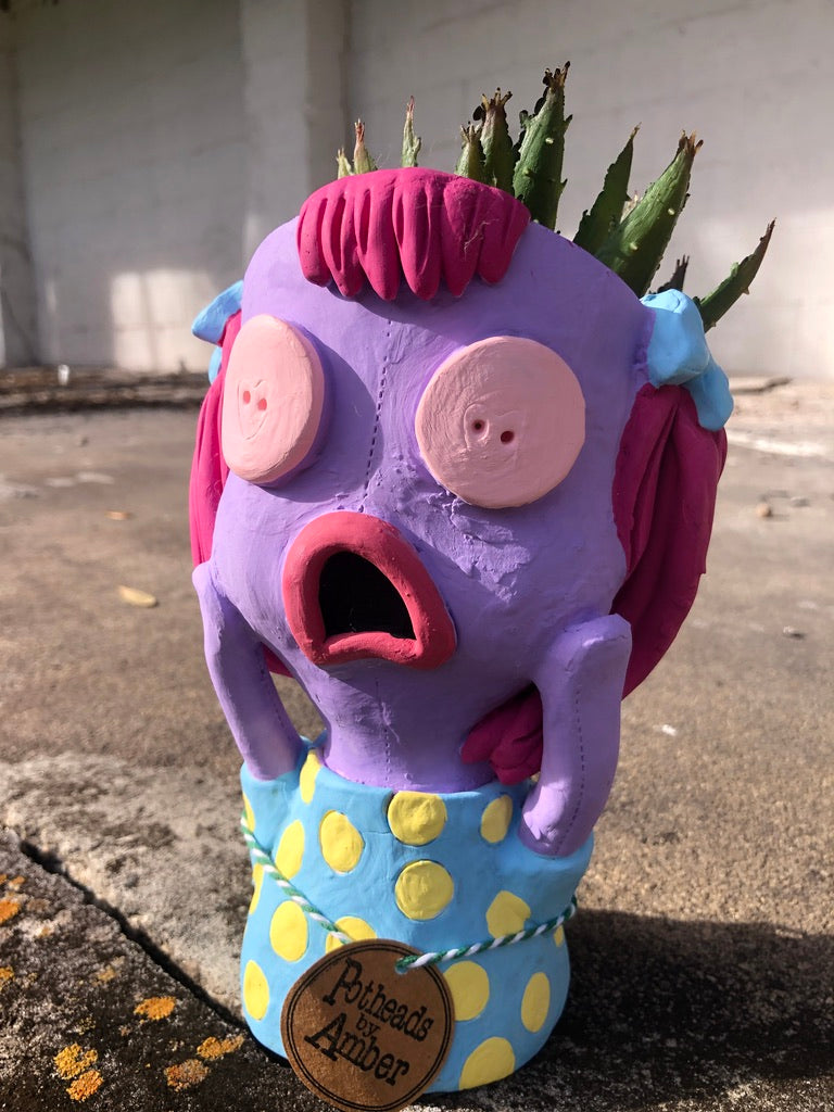 Molly the Screaming Dolly Pothead // Doll Succulent Planter