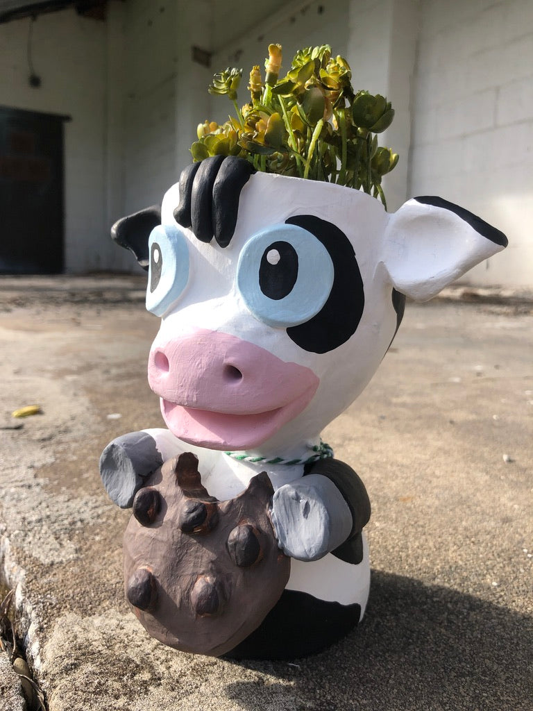 Cookie Cow Pothead // Cookie Cow Succulent Planter