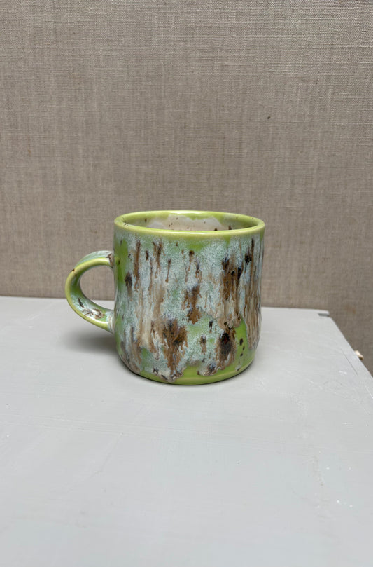 Wasabi Green and River Birch Mug
