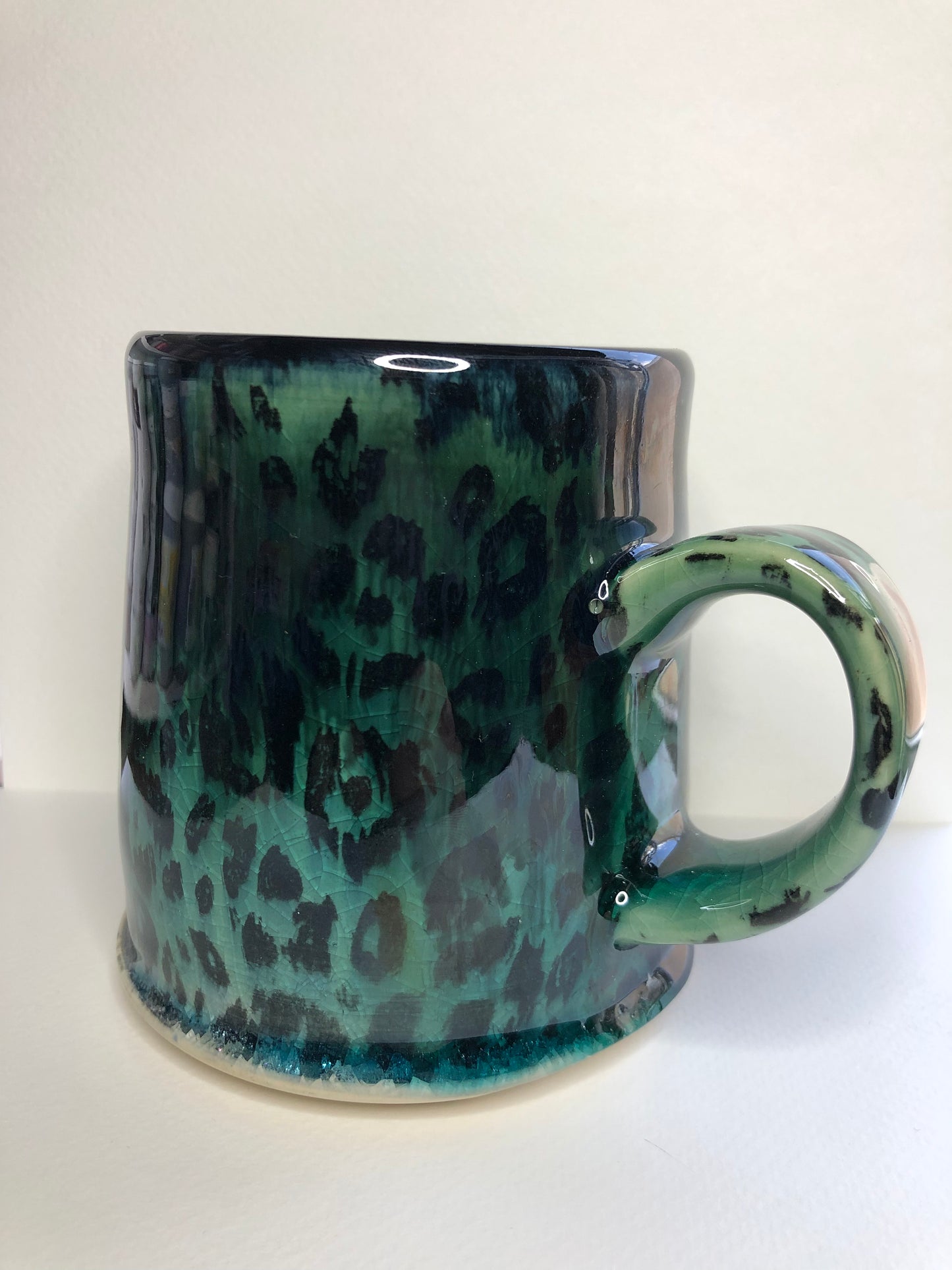Malachite Leopard Print Mug