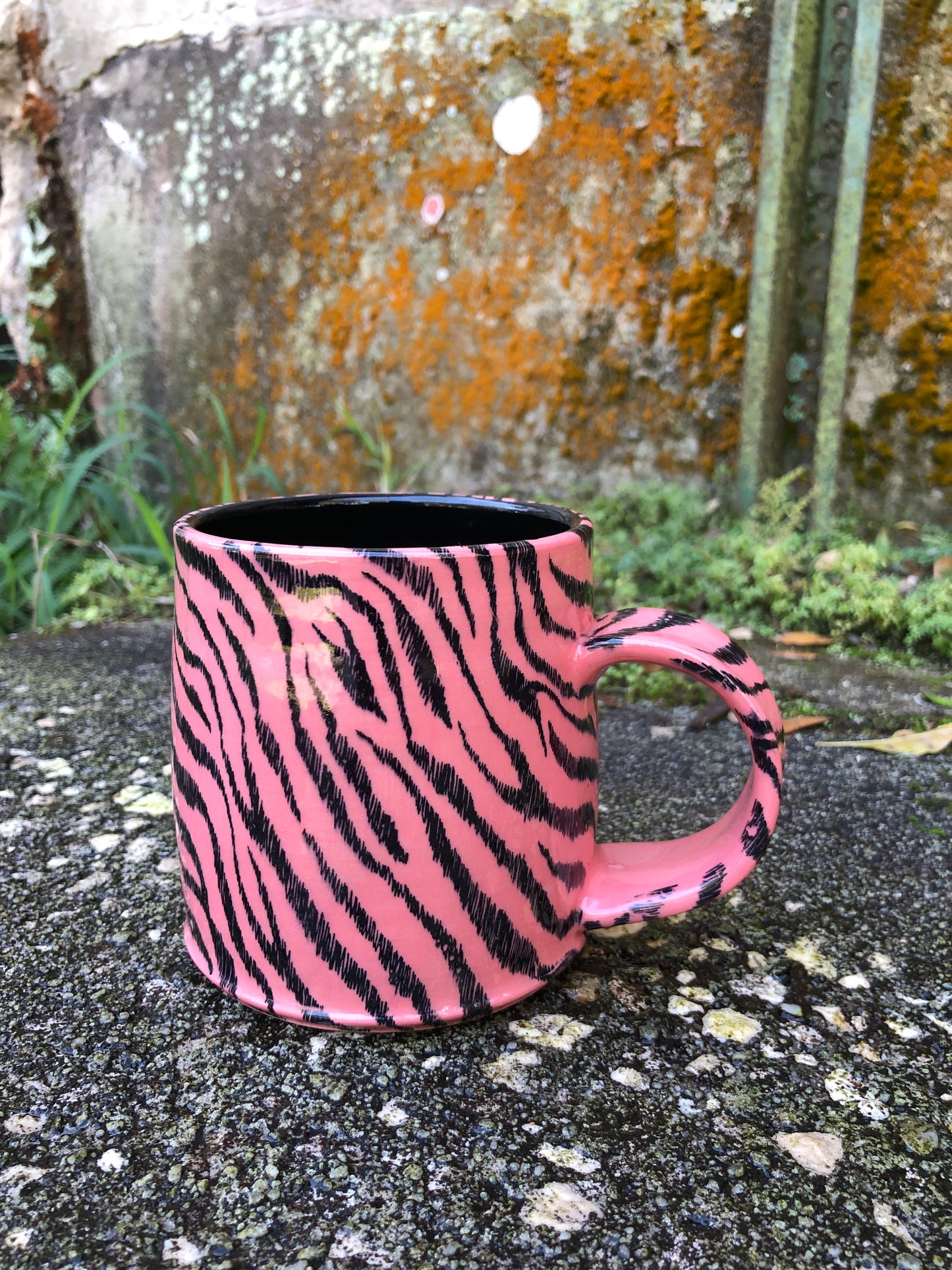 Pink Zebra Stripe Mug