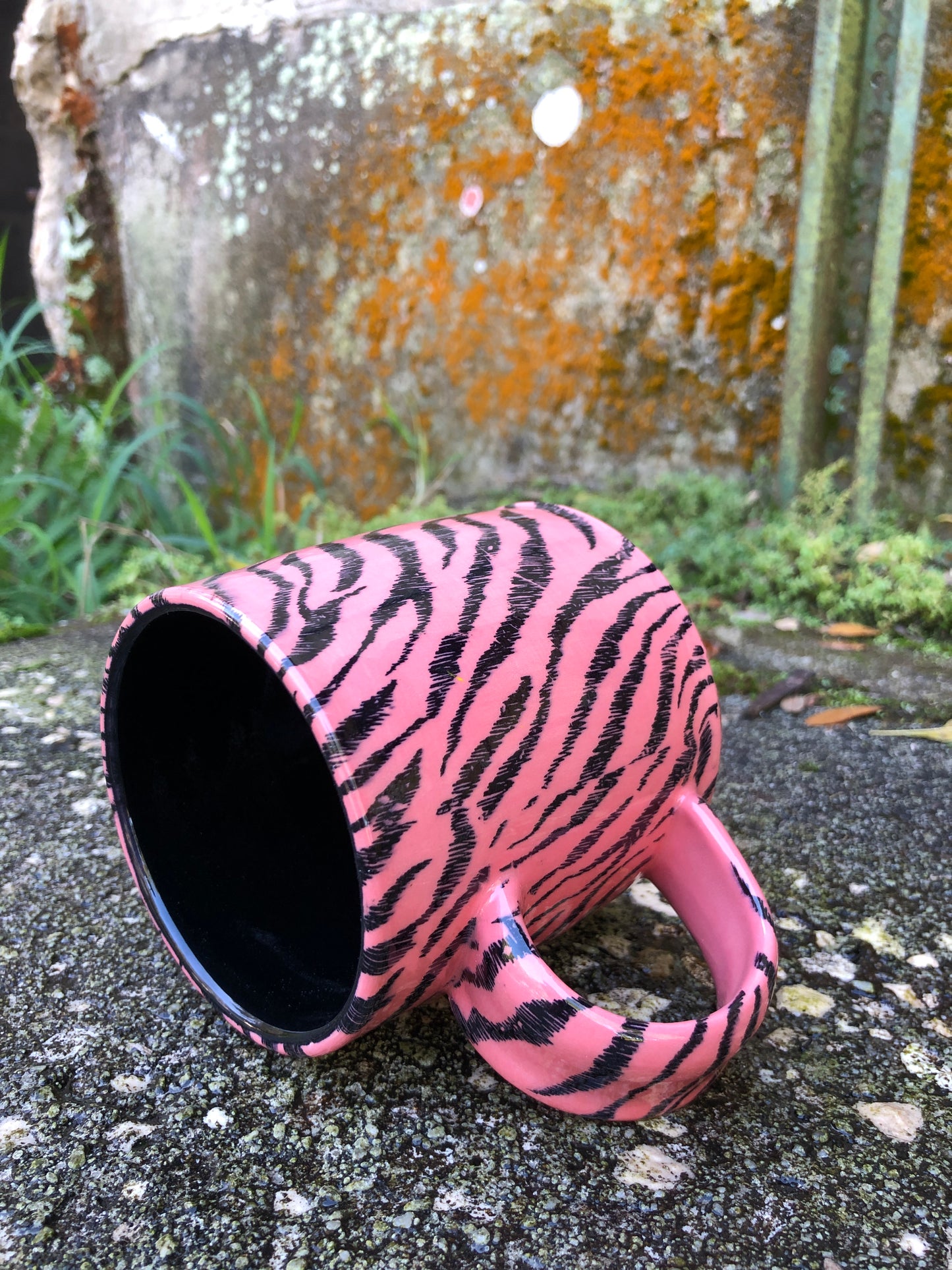 Pink Zebra Stripe Mug