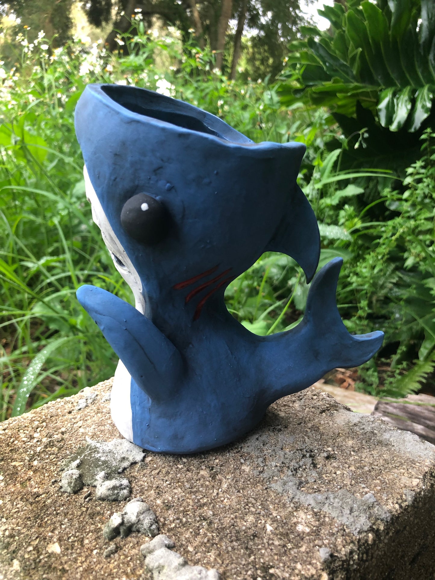 Jawson the Shark Pothead Planter// Ceramic Shark Pot
