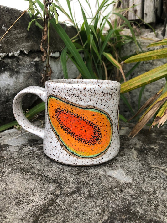 Tropical Fruits Illustrative Mug (Papaya)