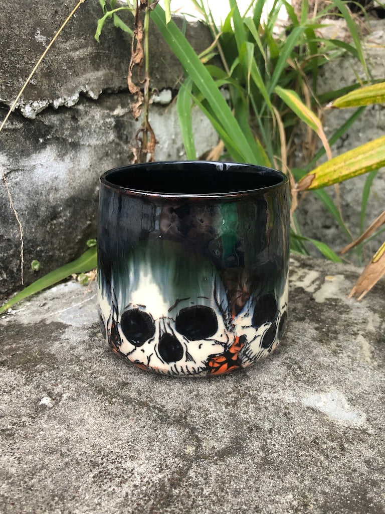 Skulls Mug with Orange