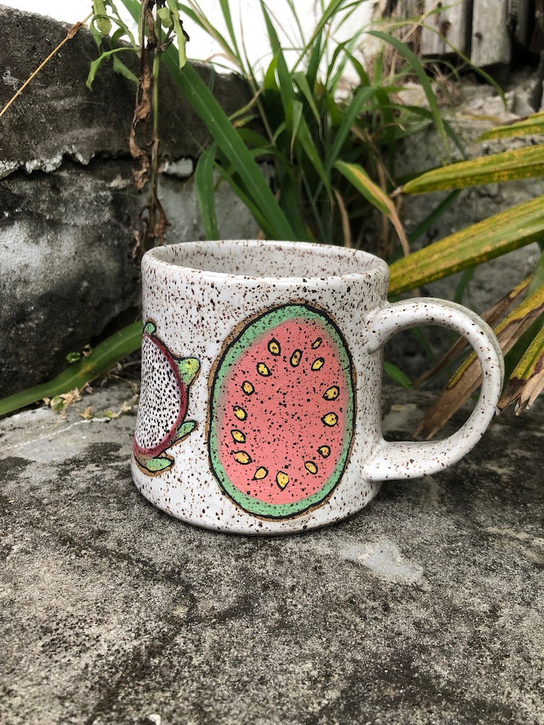 Tropical Fruits Illustrative Mug (Papaya)