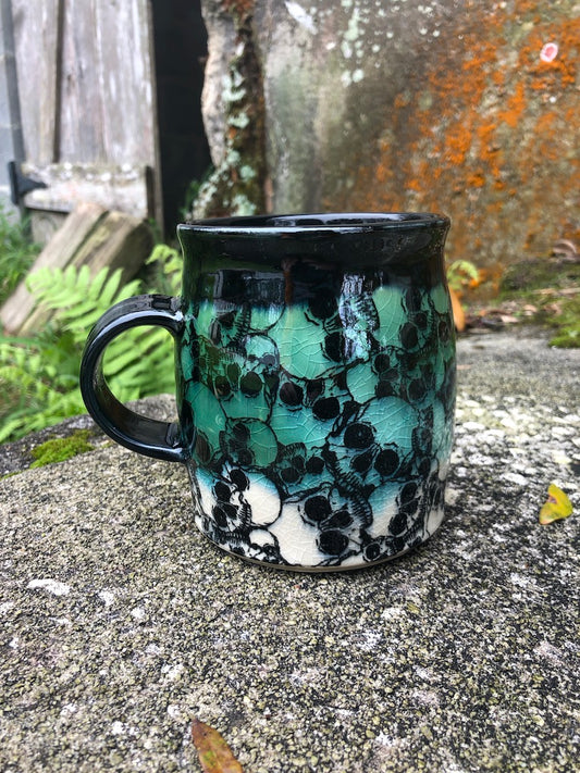 Malachite Skull Mug